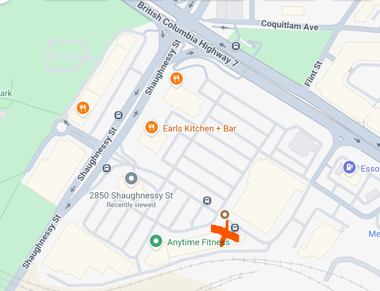 HES Collaborative Health building location marked within Shaughnessy Station